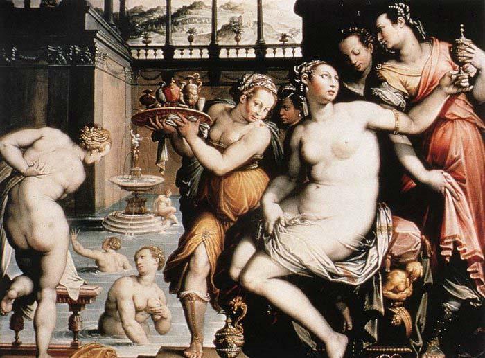 ZUCCHI  Jacopo The Toilet of Bathsheba after 1573 Germany oil painting art